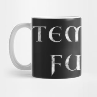 Tempus Fugit, Roman Latin Motto - Marble over Blood Red Leather Mug